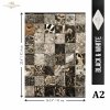 seria Black & White - Czarny & Biały, geometyczne czarno-białe wzory, cyfry, litery*  Mulberry Decoupage Paper FPA2022 Black & White Series - Black & White, geometric black and white patterns, numbers, letters* Papel para decoupage Mulberr